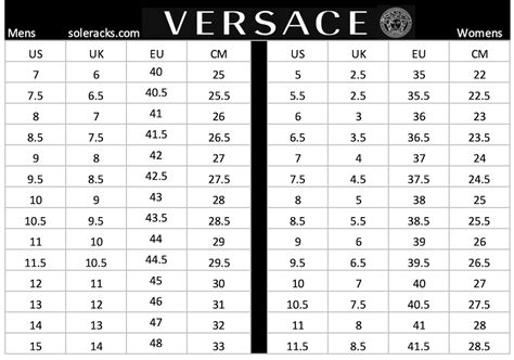 versace sneakers size 41 insole length|Versace Size Chart: Women & Men's Shoes, Tops, Jeans, and More.